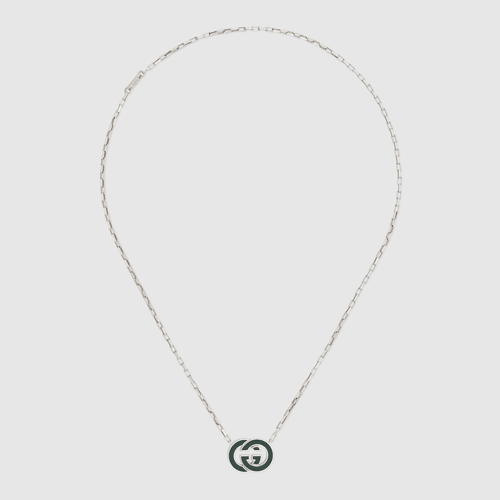 Gucci Interlocking pendant necklace in 925 sterling silver | GUCCI® US