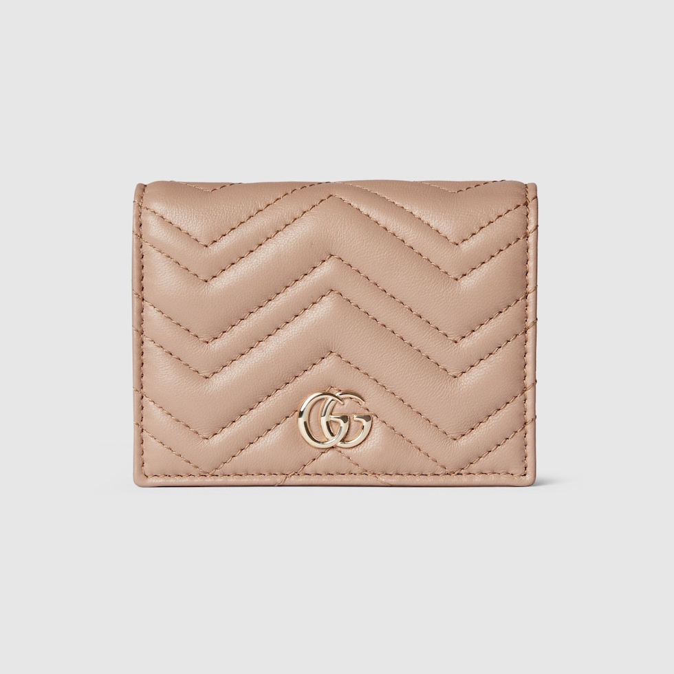 GUCCI ピンクレザー 二つ折り財布とカードケースセット❣️ GUCCI 二つ折り財布 ピンク レザー
