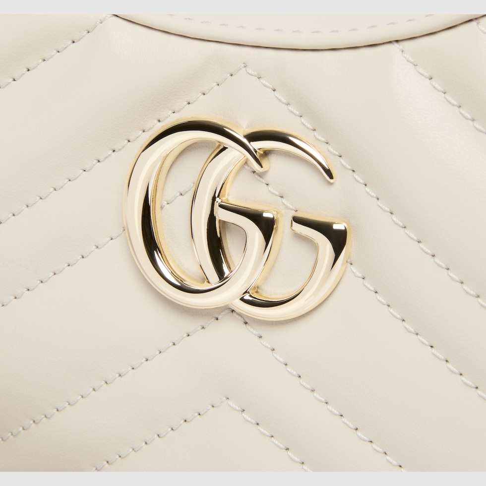 GUCCI マーモント ショルダーバッグ GG Marmont White GG Marmont Small shoulder bag in white - Gucci | Mytheresa