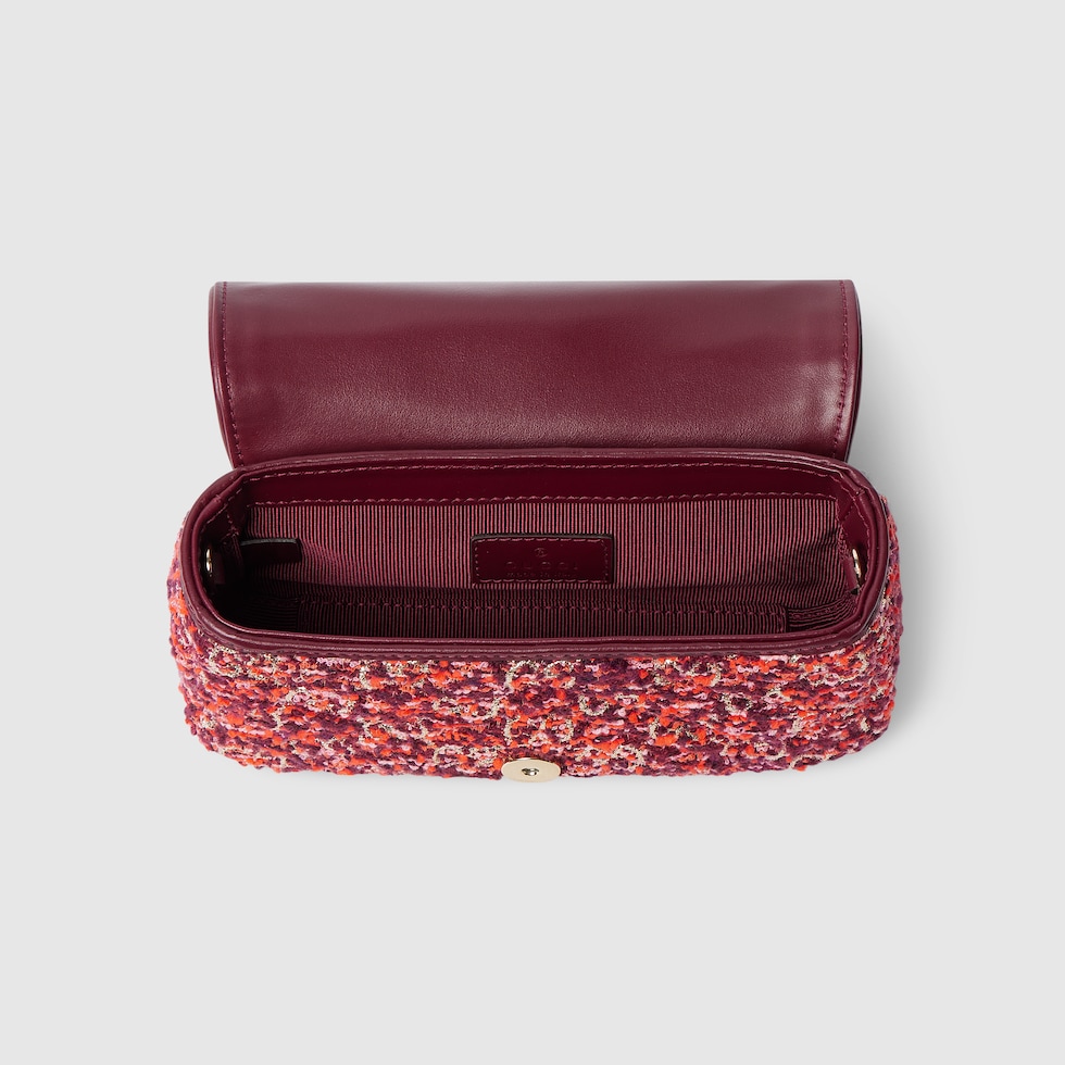 GGマーモント〕ミニ ショルダーバッグ ・レッド GGツイード | GUCCI公式