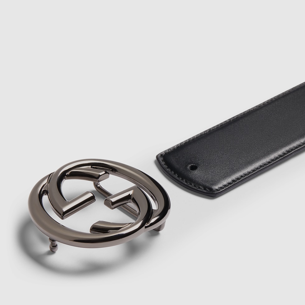 リバーシブル レザー ベルト（インターロッキングG バックル