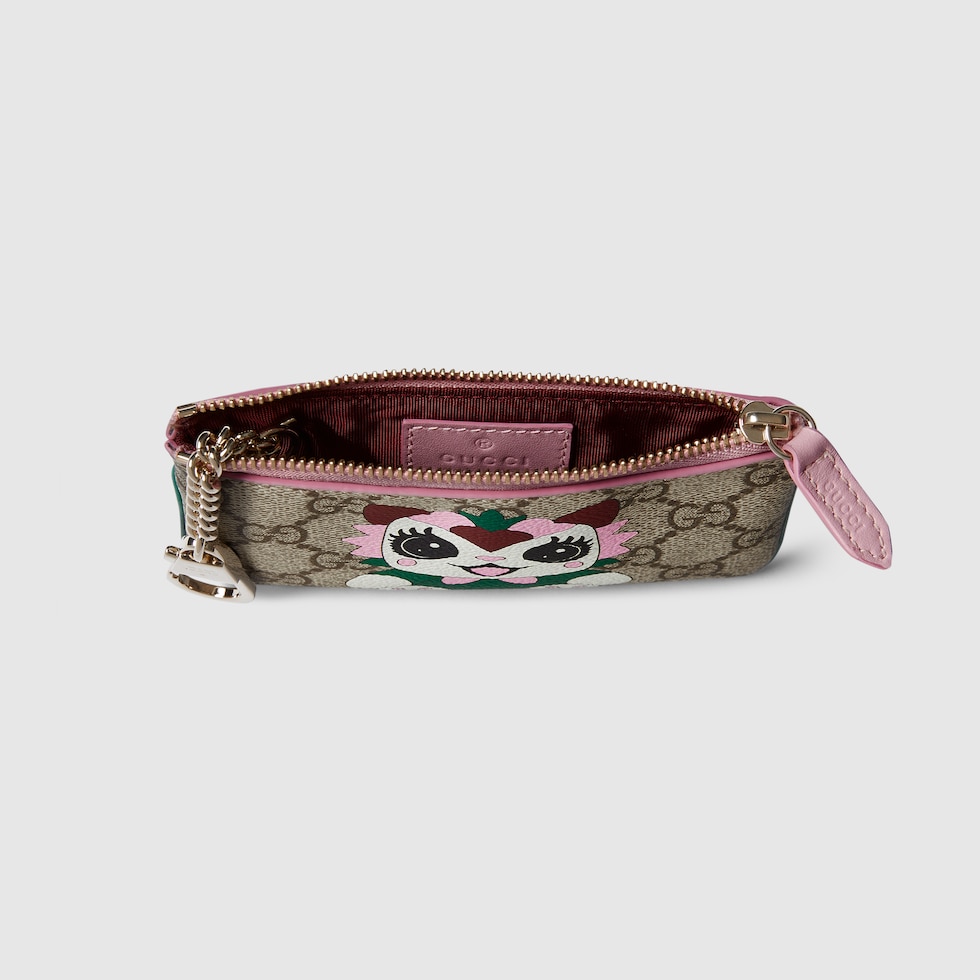 Gucci Besties〕ジップ キーケース ・ベージュ GG ファブリック