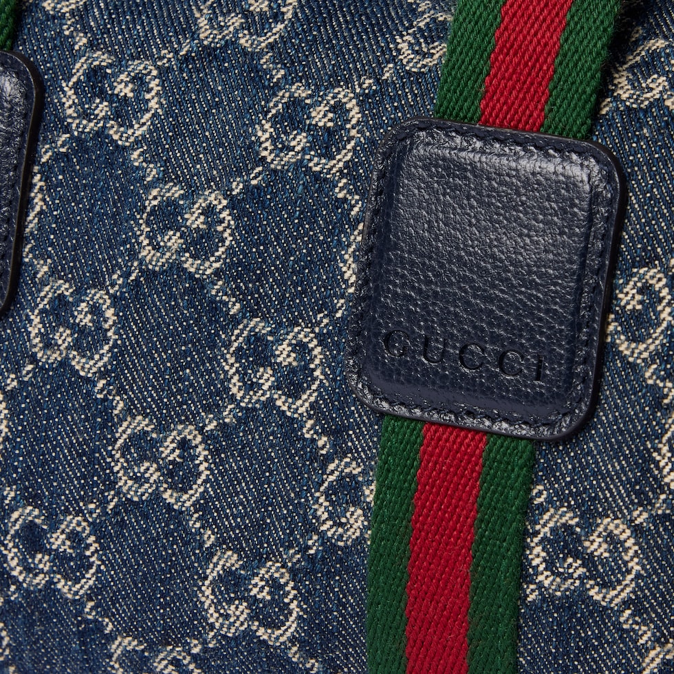Gucci Mini GG handbag in navy and white GG denim | GUCCI® US