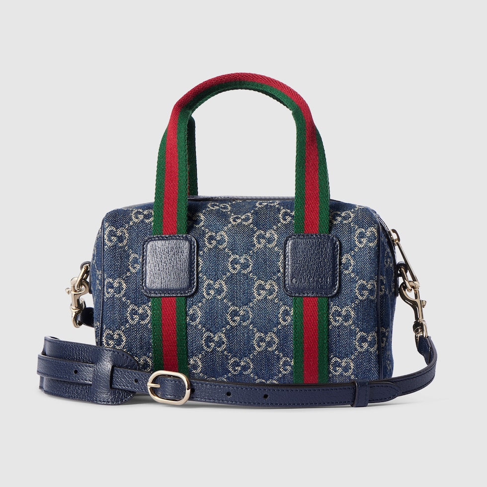 夜セール‼️グッチ　GG デニム　ミニショルダー／ハンドバッグ Gucci Mini GG handbag in blue and white GG denim | GUCCI® US