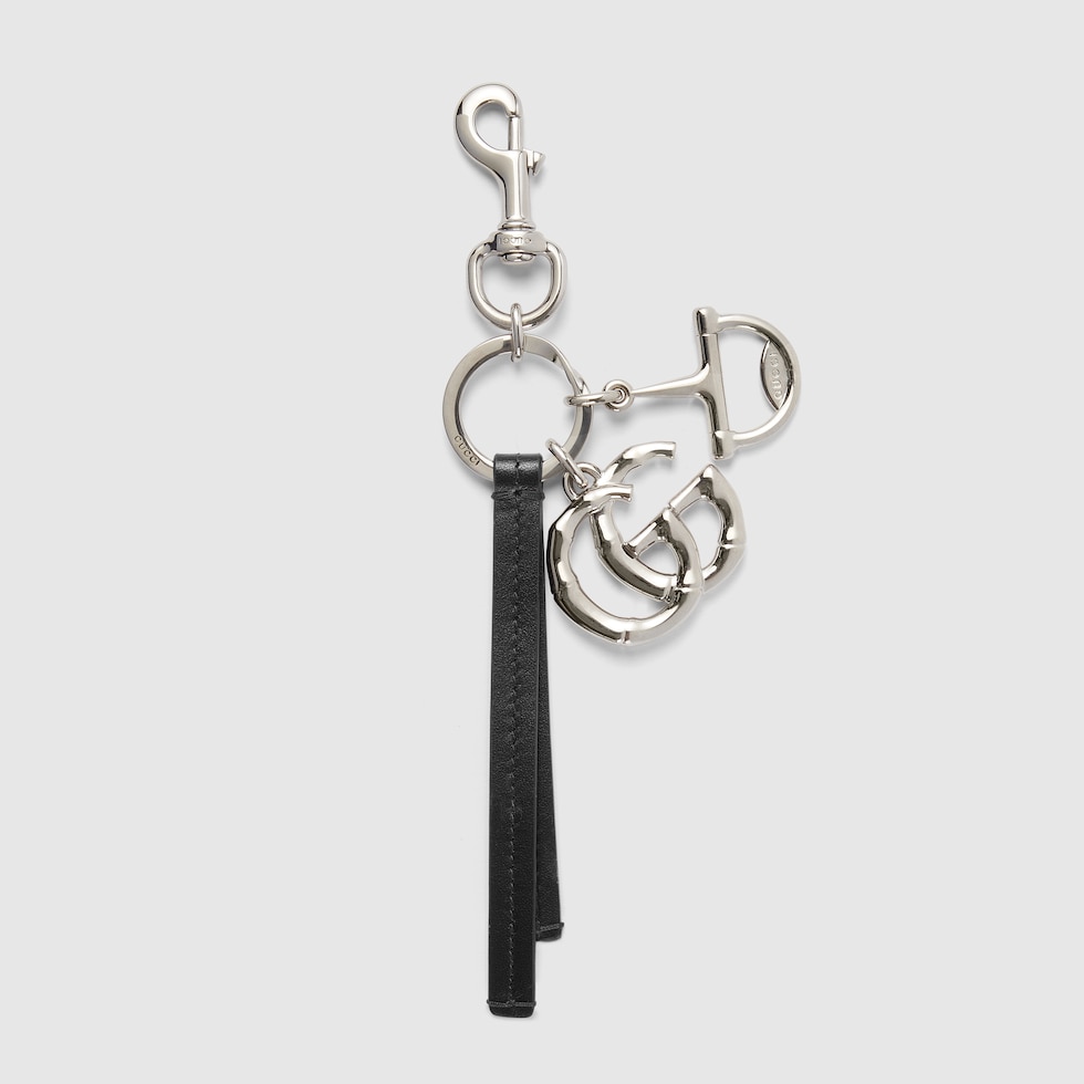 グッチ ハーフ ホースビット〕キーチェーン ・ブラック レザー | GUCCI公式