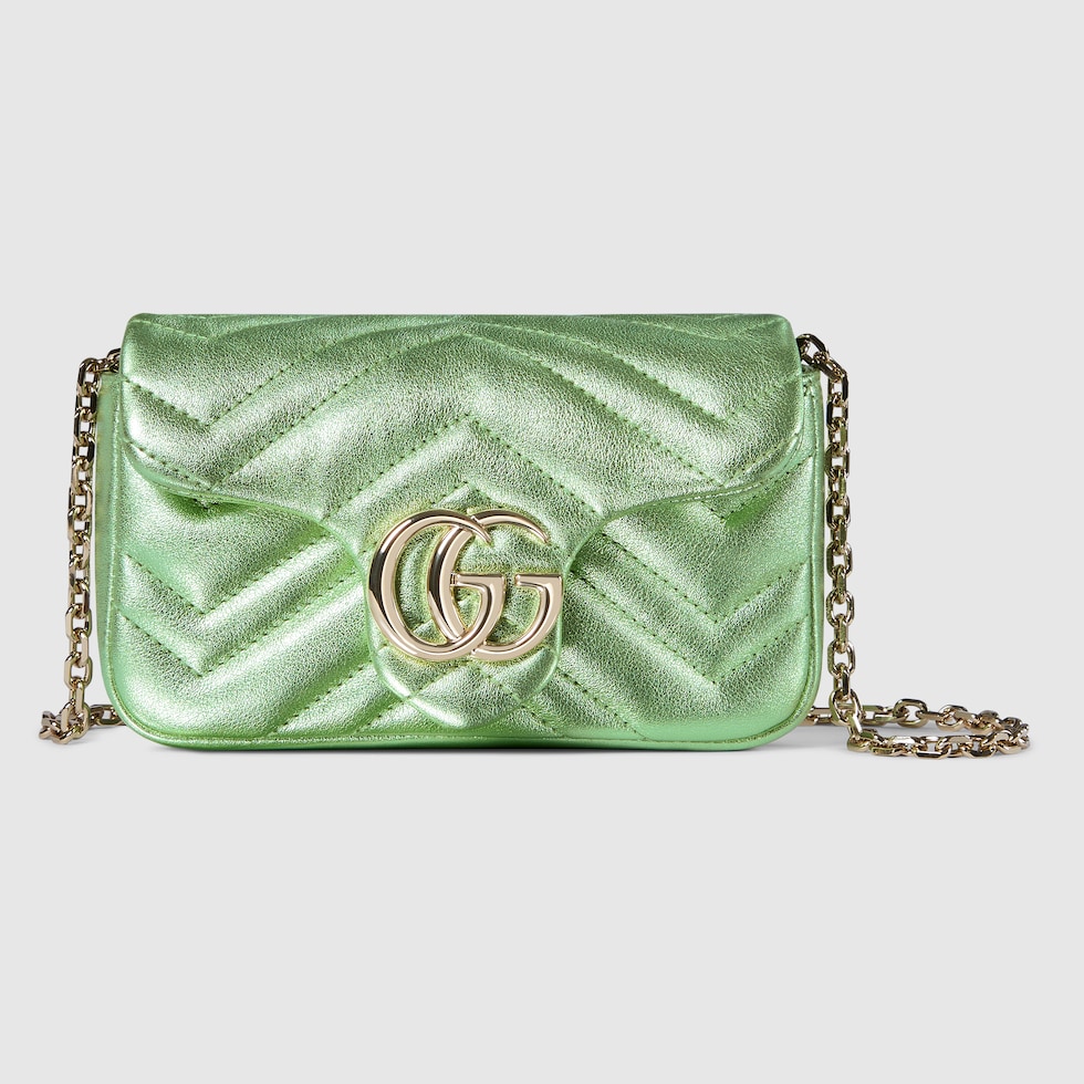 GG MARMONT SMALL 23 HANDBAG IN BLACK CALFSKIN WITH GOLDEN LOGO main image 1