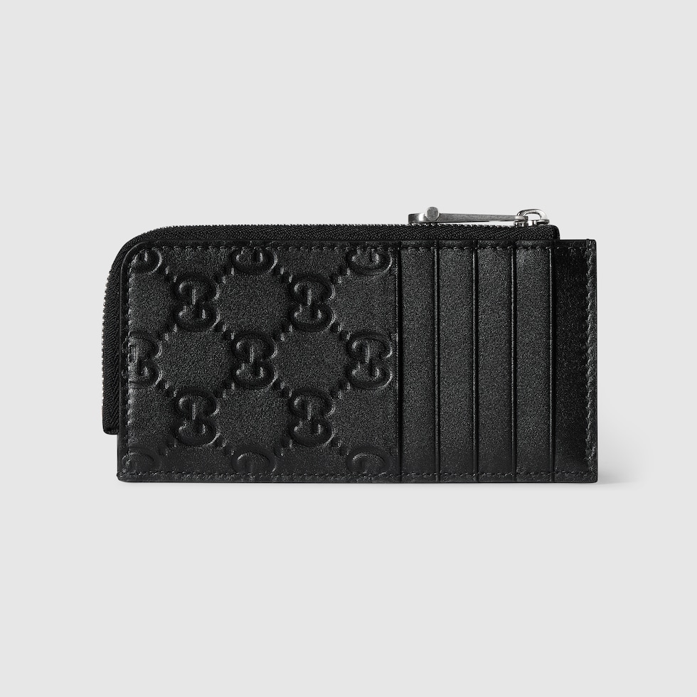GUCCI ブラック GGパターン ケース GGエンブレム〕カードケース ・ブラック GGレザー | GUCCI公式