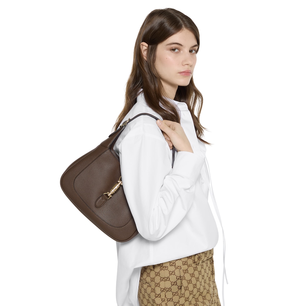 GUCCI ジャッキー ホーボー ハンドバッグ オールレザー ダークブラウン 在庫 処分ファッション - GUCCI ジャッキー ホーボー ハンドバッグ