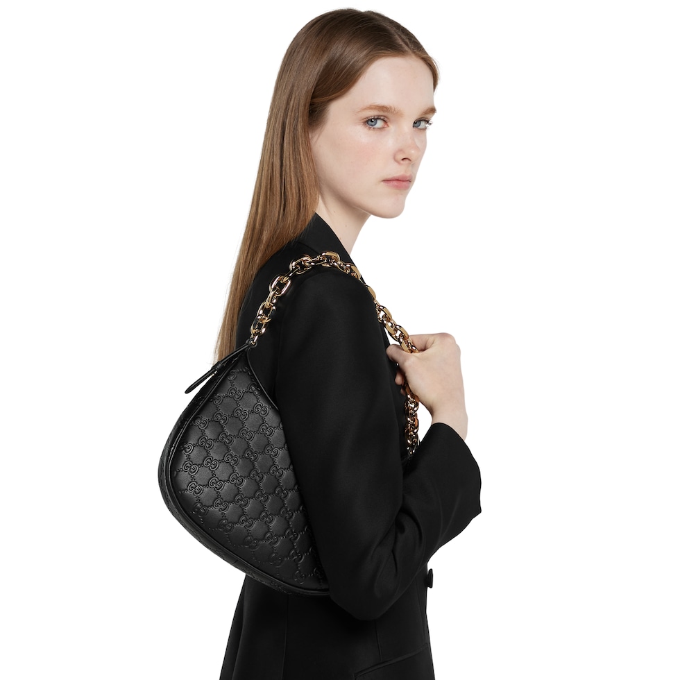 バッグ GUCCI L HANDLE LEATHER SHOULDER BAG 815409_AAFDV_1000_007_073_0000