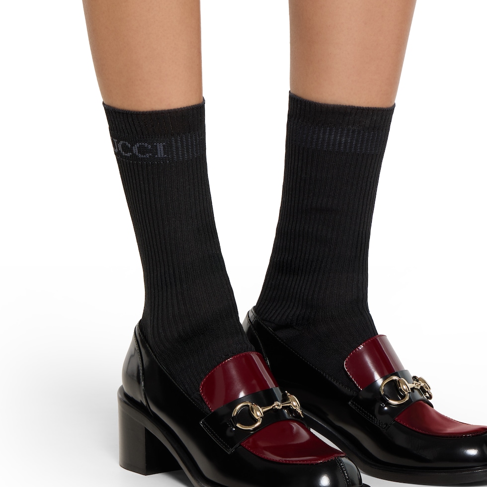 GUCCI レディース　ソックス　M Cotton socks in black | GUCCI® US