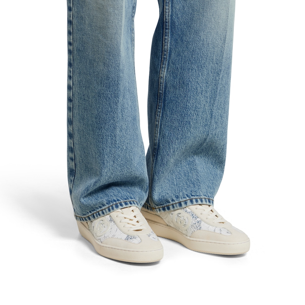 Women's G75 sneaker in white suede | GUCCI® US Women's G75 sneaker in white suede | GUCCI® US