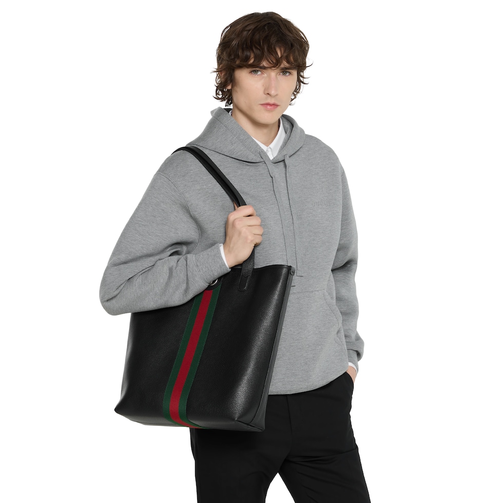 Gucci トートバッグ ブラック ダブルG ミディアム トートバッグ ・ブラック ソフトレザー | GUCCI公式