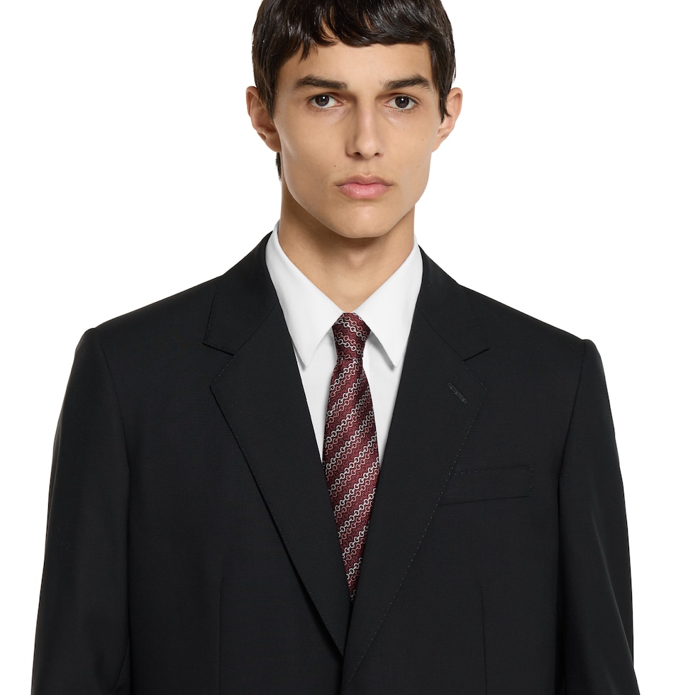 ホースビット シルクジャカード ネクタイ ・ボルドー | GUCCI公式