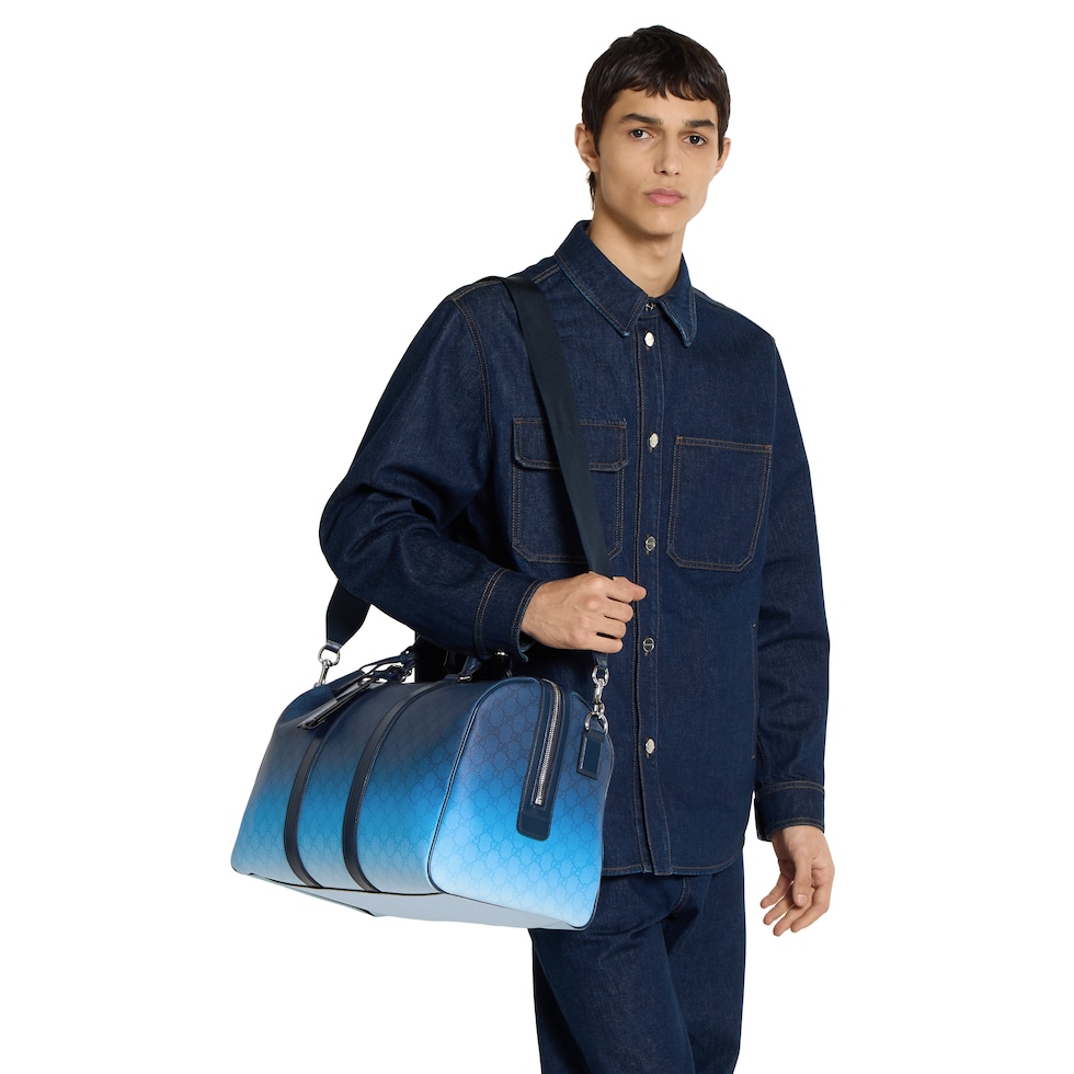 グラデーション ミディアム ダッフルバッグ ・ブルー グラデーション