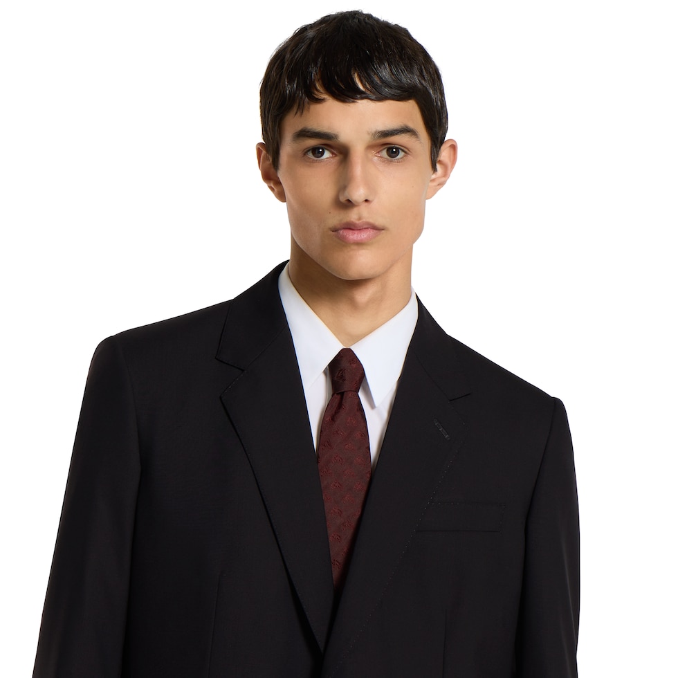 エクストリアン シルクジャカード ネクタイ ・ボルドー | GUCCI公式