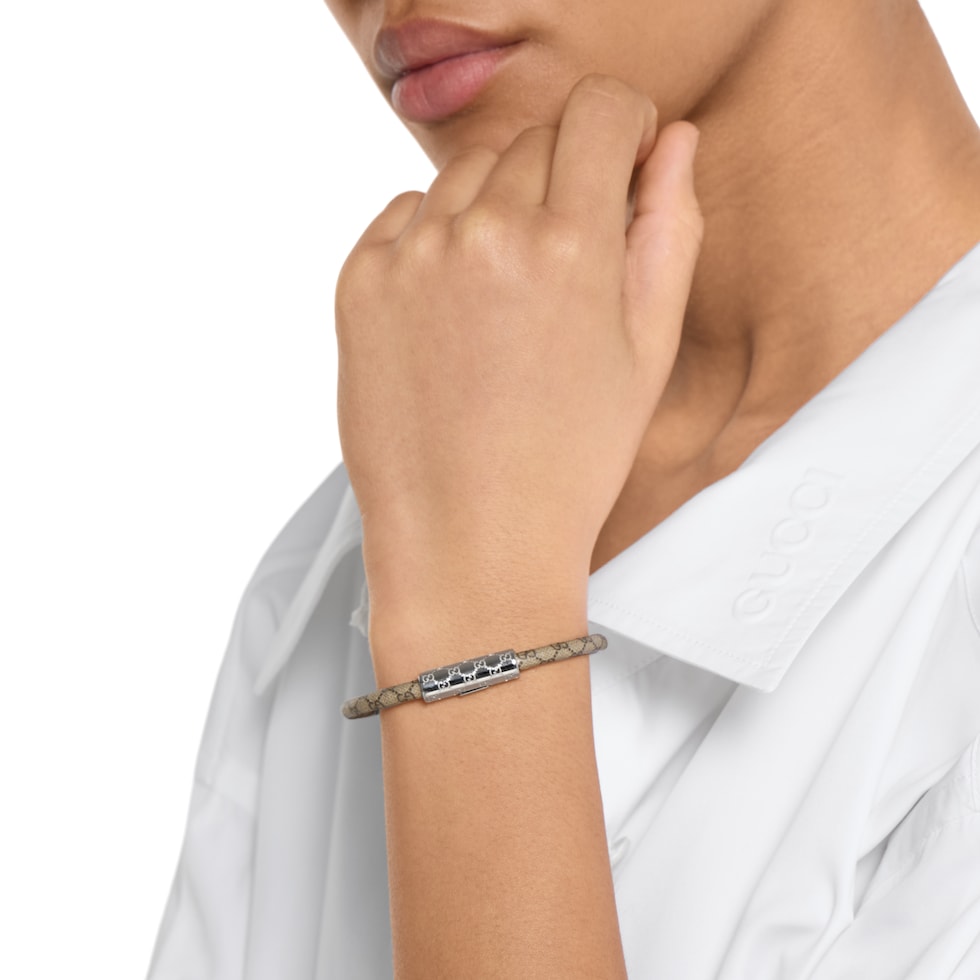 GG パターン ブレスレット ・ベージュ＆ブラウン GGスプリーム