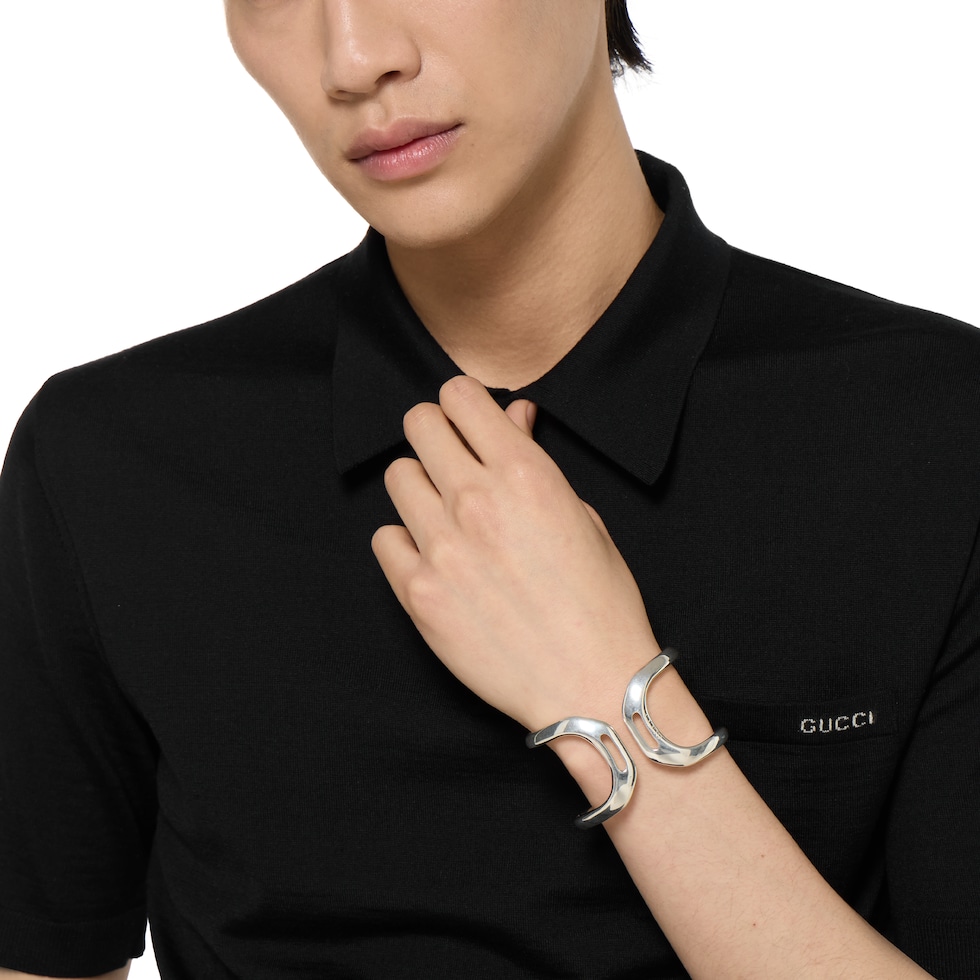 グッチ スタッファ〕カフブレスレット ・スターリングシルバー | GUCCI公式