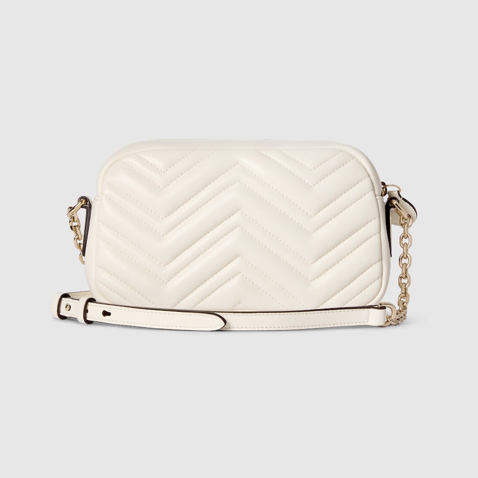 GGマーモント〕スモール カメラバッグ ・ホワイト レザー | GUCCI公式