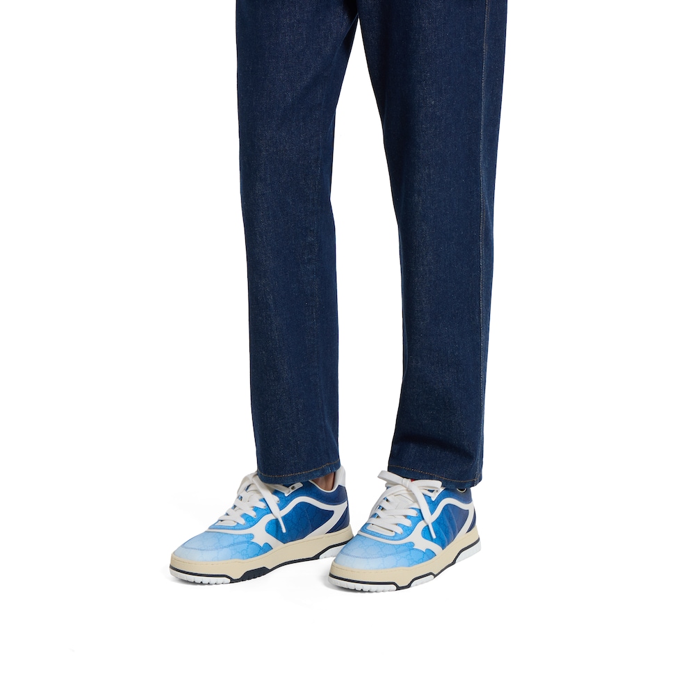 グッチ リウェブ〕メンズ スニーカー ・ブルー グラデーション