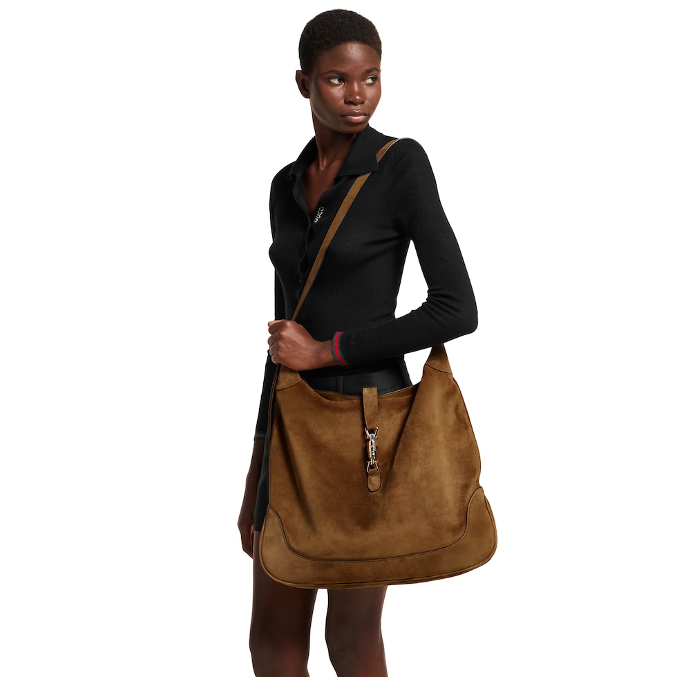 Gucci ジャッキー　ハンドバッグ ブラウン グッチ ジャッキー 1961〕ミディアムバッグ ・ブラウン レザー | GUCCI公式