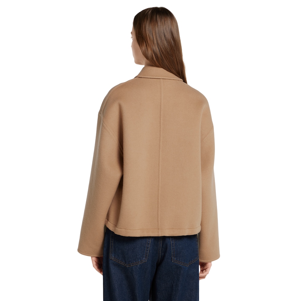 Wool zip jacket in beige | GUCCI® CA