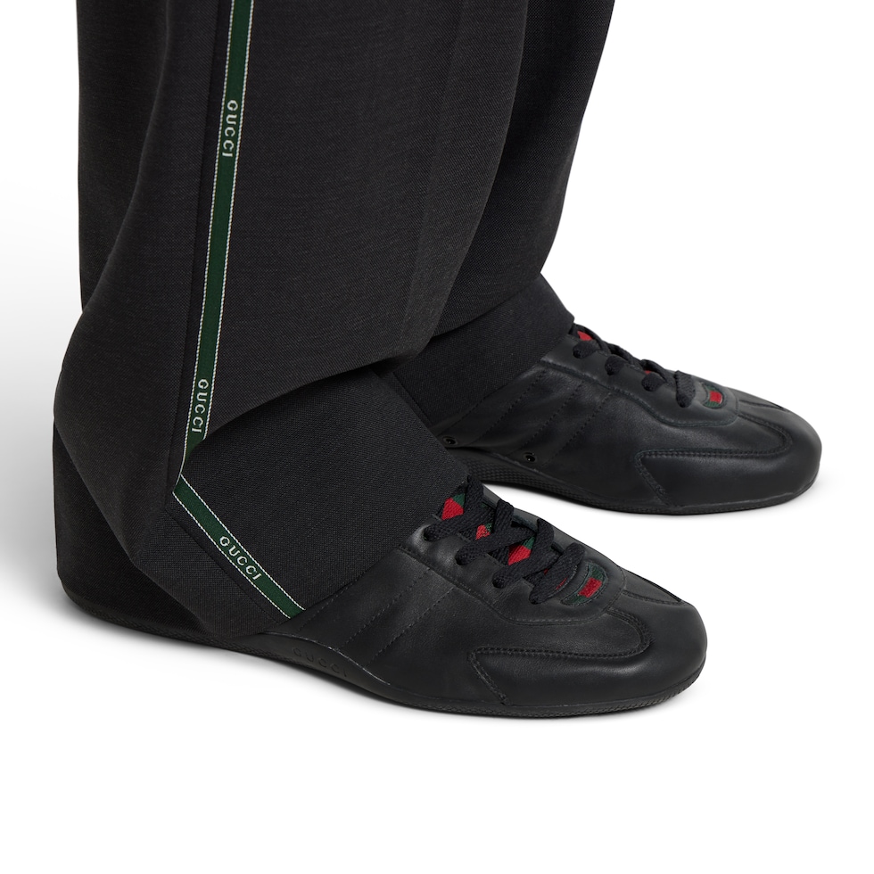Men's Gucci Shift sneaker in black leather | GUCCI® US
