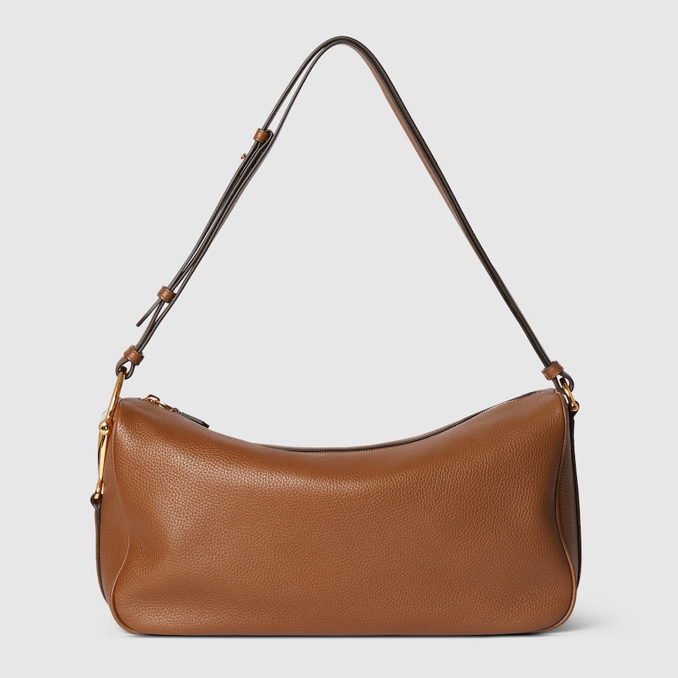 グッチ ハーフ ホースビット〕ラージ ショルダーバッグ ・ブラウン