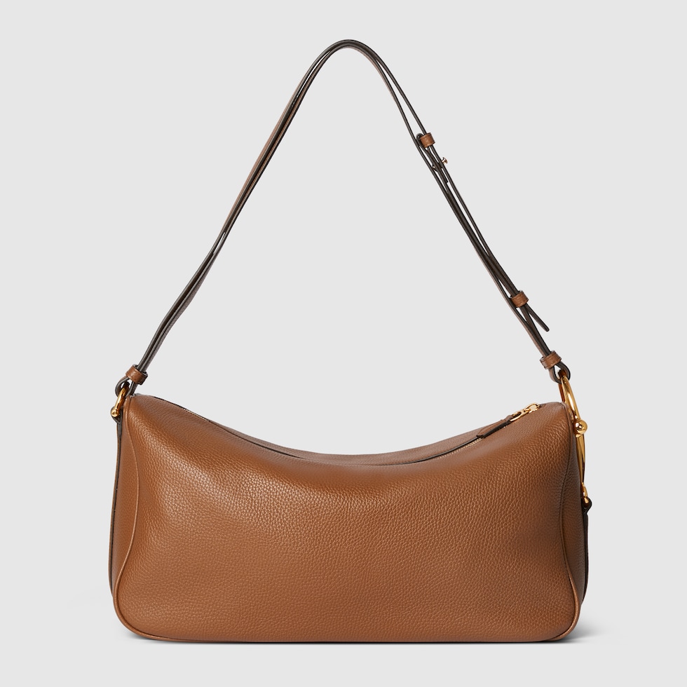 グッチ ハーフ ホースビット〕ラージ ショルダーバッグ ・ブラウン