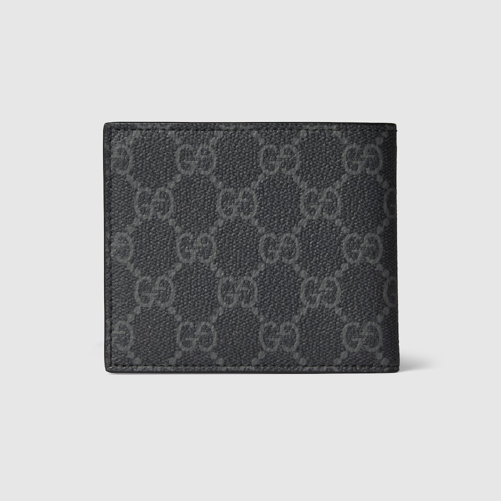 Gucci Besties〕二つ折りウォレット ・ブラック＆グレー GG