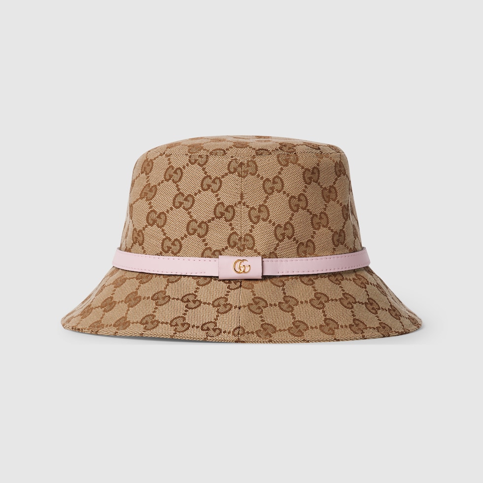 GUCCI グッチ GG 帽子 バケットハット ベージュ S GGキャンバス バケットハット ・ベージュ＆ダークブラウン | GUCCI公式