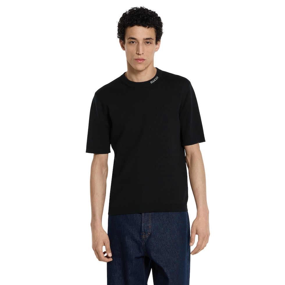 GUCCI ブラックTシャツ Gucci Geometric Block Logo T-Shirt 'Blue' 616036-XJDV9-4120 | Parallel