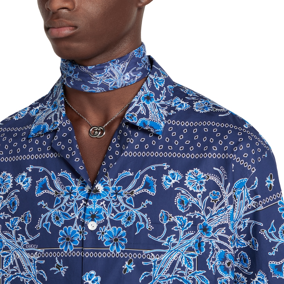 【GUCCI】ラッフルトリム コットンポプリンシャツ GUCCI】ラッフルトリム コットンポプリンシャツ GUCCI】ラッフル