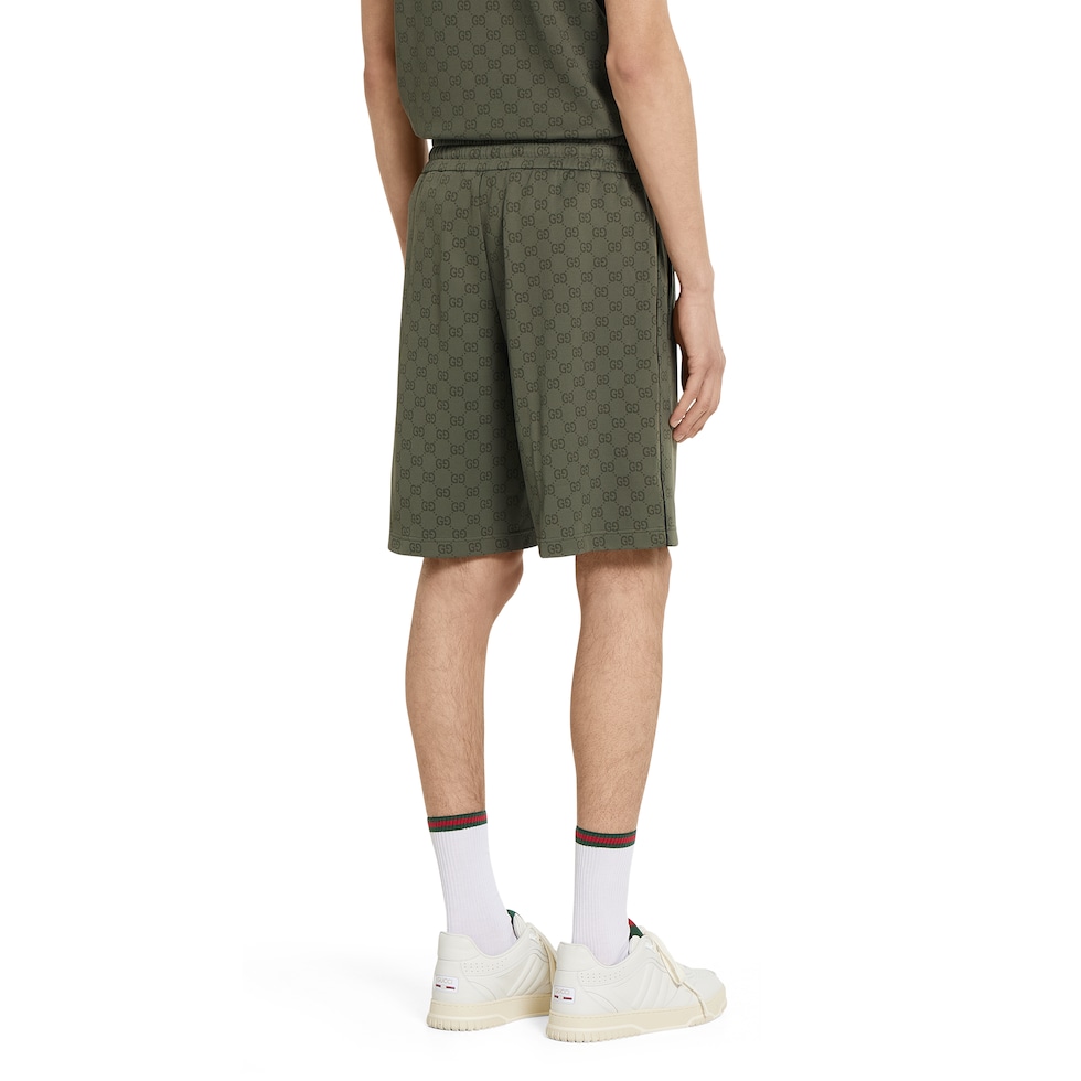 その他 GUCCI GG jersey jacquard shorts in forest green | GUCCI® US