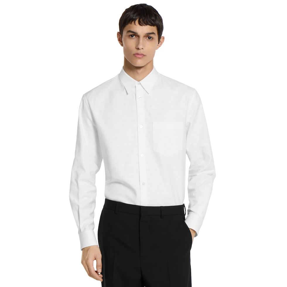 GG Oxford cotton shirt in white | GUCCI® US