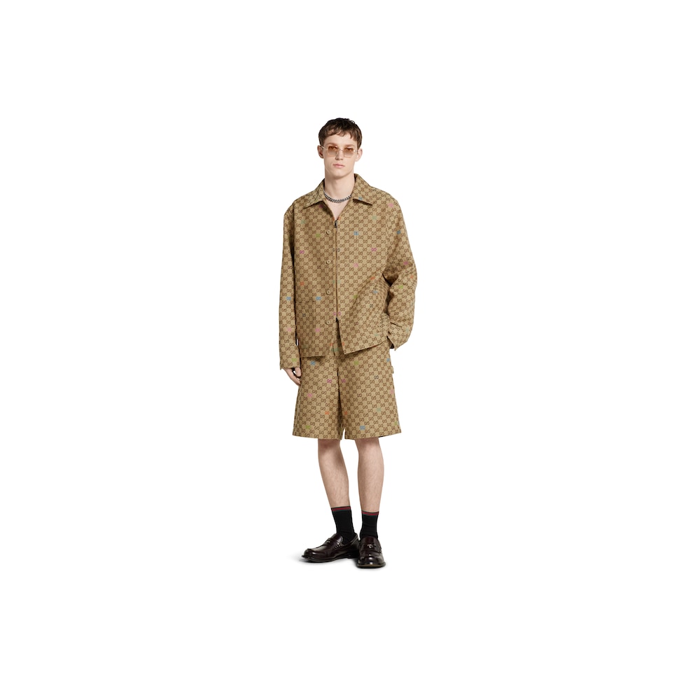 GGキャンバス ショートパンツ ・キャメル＆ダークブラウン