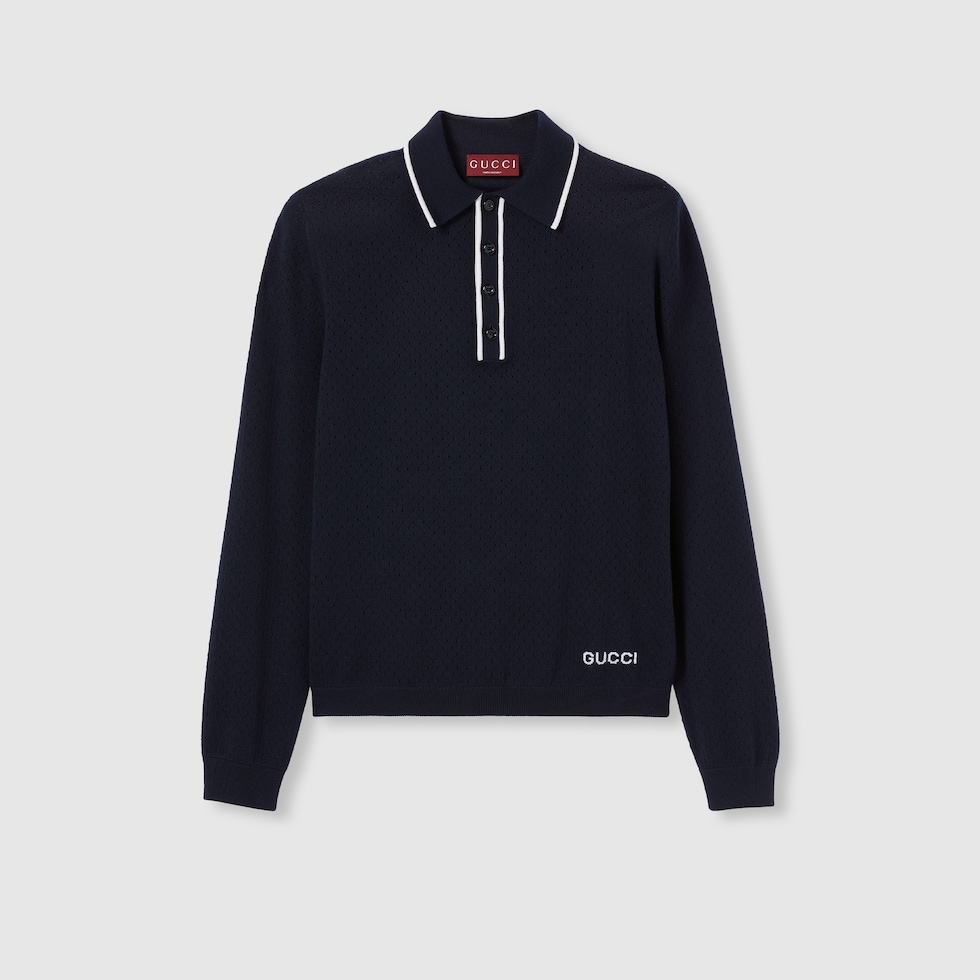 トップス leinwande Intarsia Knitted Polo leinwande（ラインヴァンド）の「Blocking Intarsia Polo（ニット