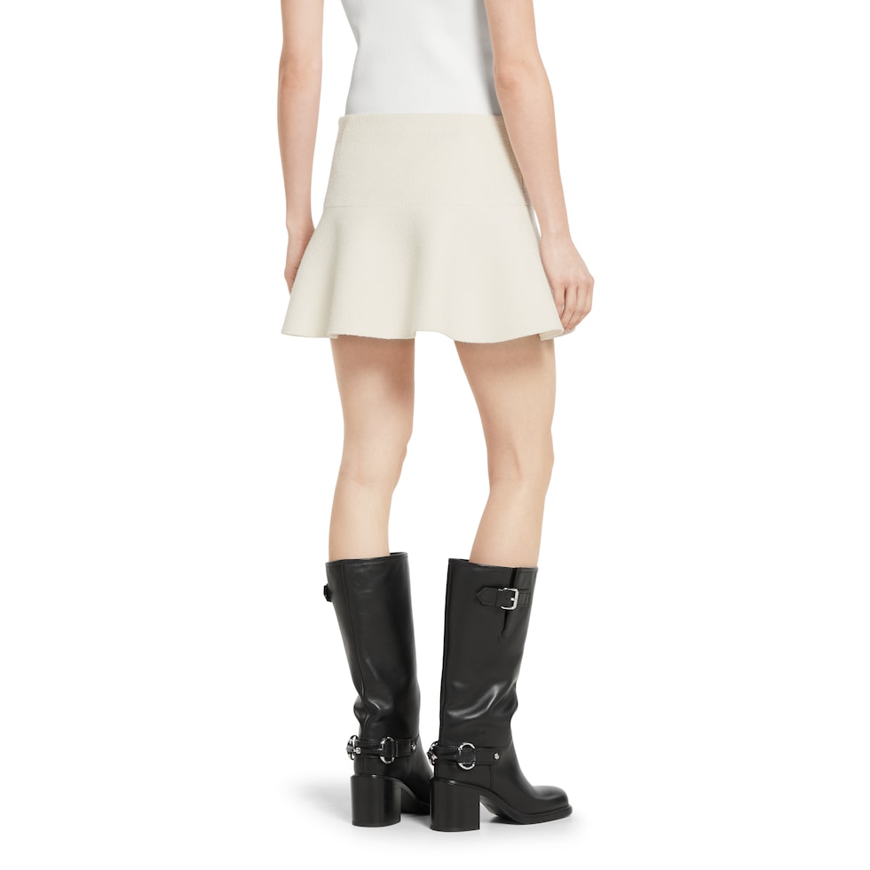 Wool bouclé mini skirt in off white | GUCCI® US
