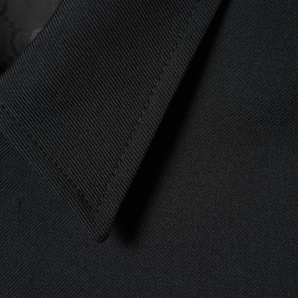 GUCCI 　グッチ　ナイト　XL Wool twill zip overshirt in black | GUCCI® US