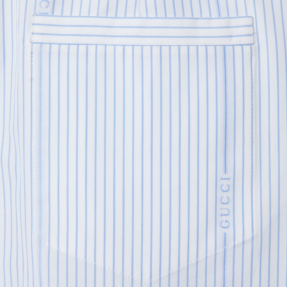 GUCCI コットン フィルクーペ スカート ・ホワイト＆ライト