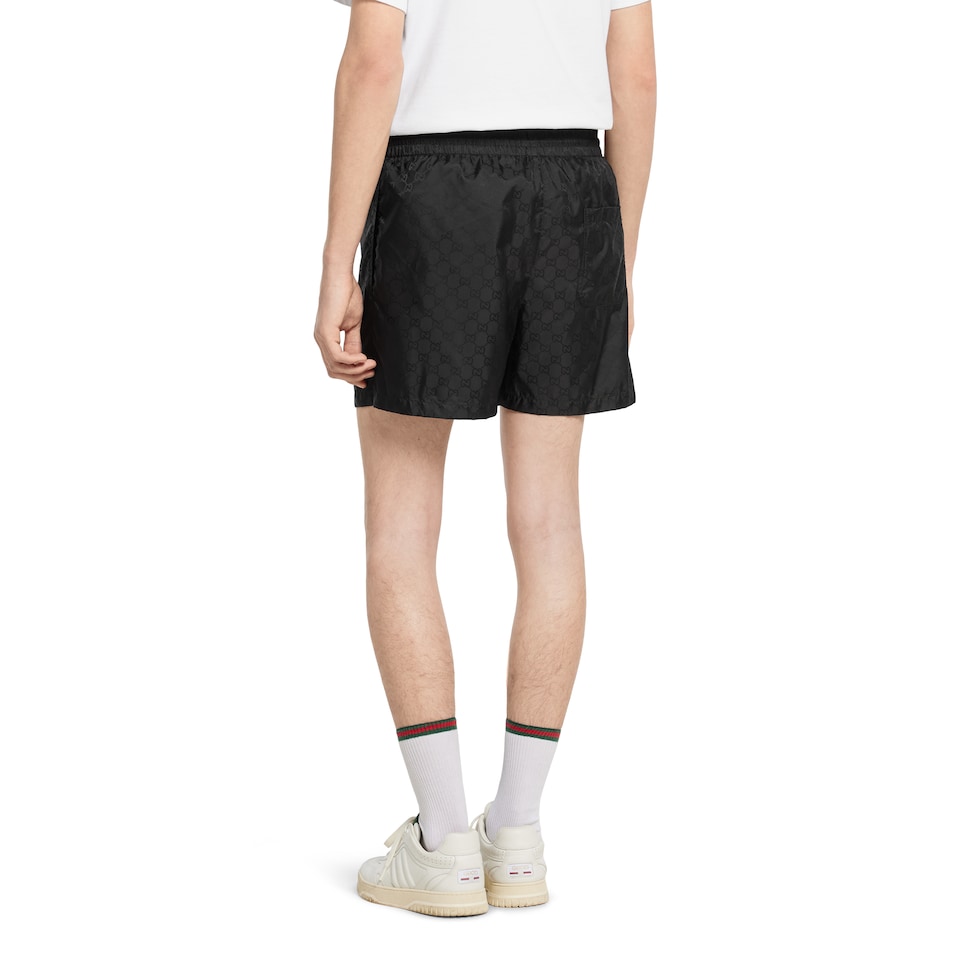 未使用グッチ GG サテンショートパンツ・スイムパンツ GGナイロン スイムショートパンツ ・ブラック | GUCCI公式
