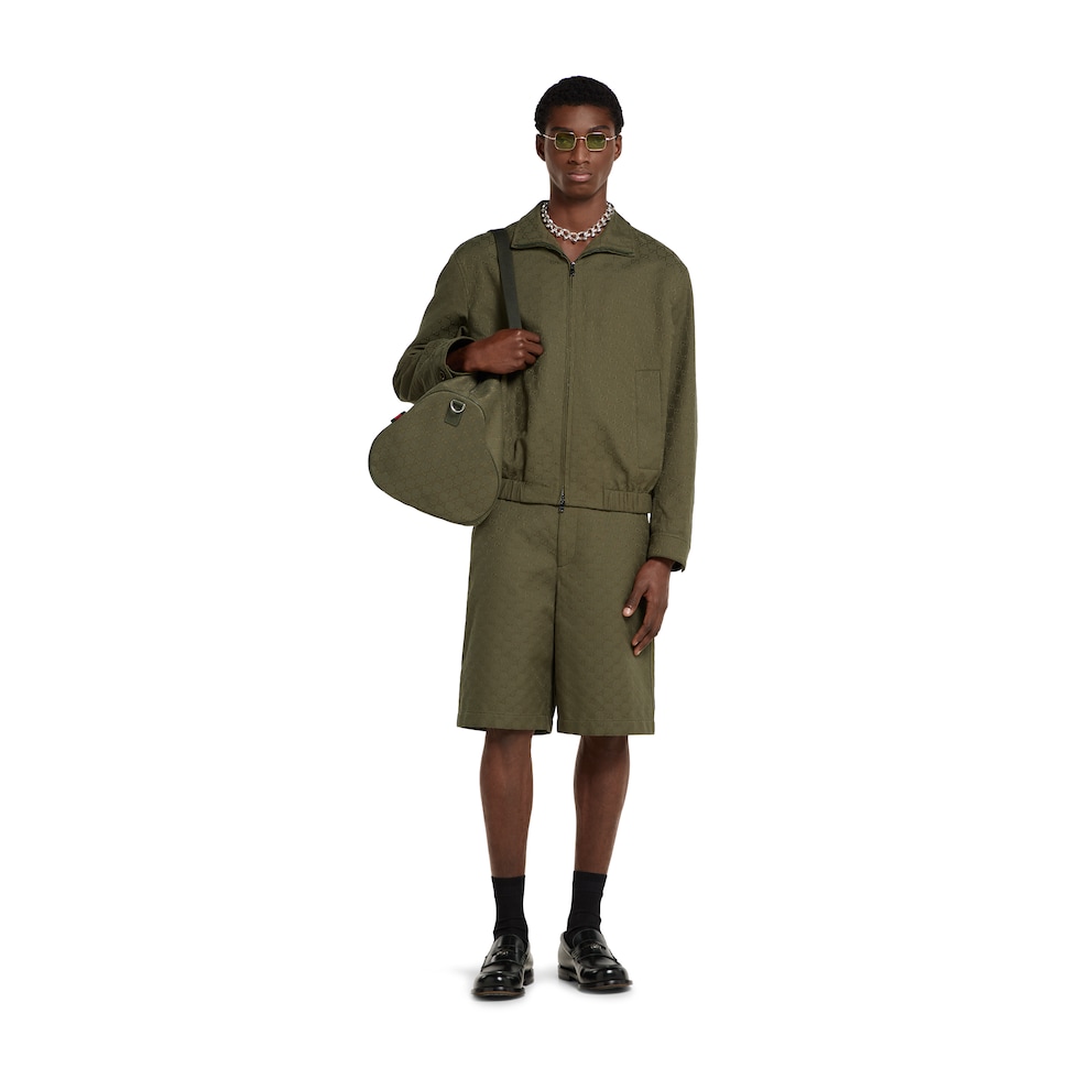 GUCCI キャンバスボンバージャケット GUCCI《GGキャンバス ボンバージャケット》キャメル DHL 直営店 (GUCCI