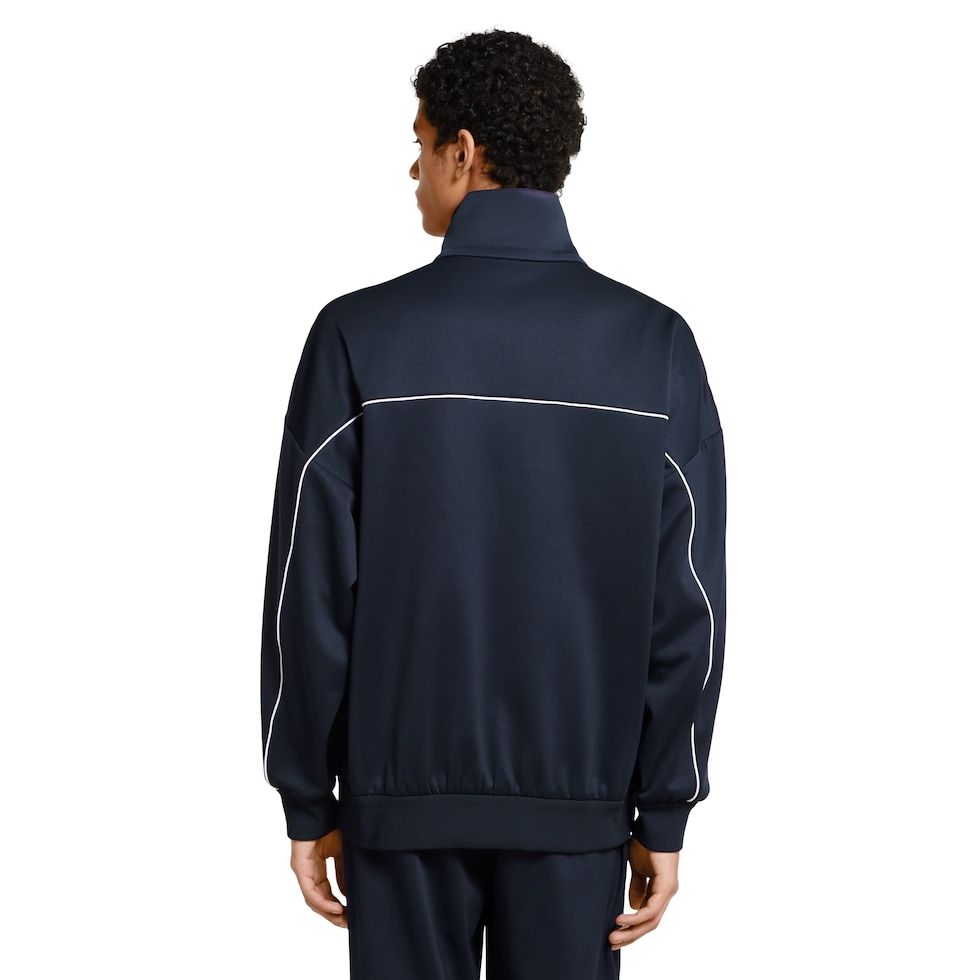 Technical jersey sweatshirt with embossed logo in navy | GUCCI® US