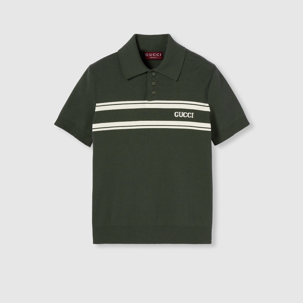 Tシャツ・カットソー GUCCI CASHMERE AND SILK TOP WITH POLO COLLAR 834312_XKEZL_3051_001_100_0000