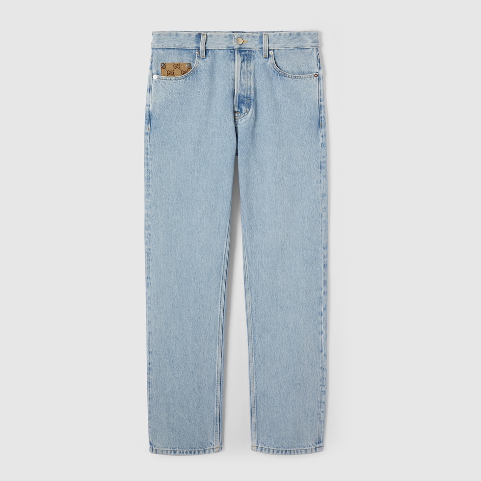 Gucci 25AW デニムジーンズ グッチ GUCCI GG柄折り返し 22AW デニム パンツ ジーパン ジーンズ 25