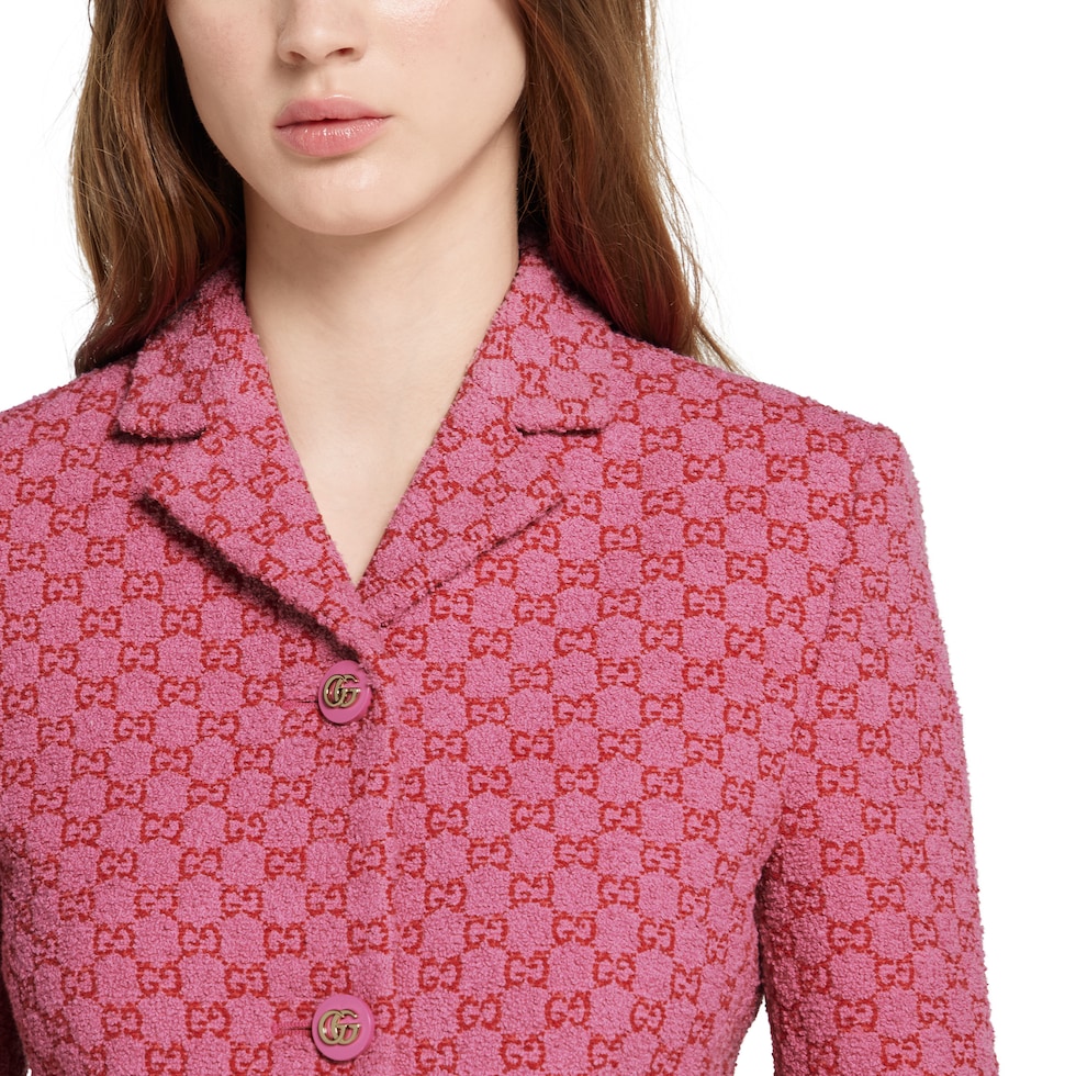 GUCCI ピンクブルゾン グッチ/ブルゾン/ピンク×レッド×マルチ/サイズ：38の買取実績【ブラン