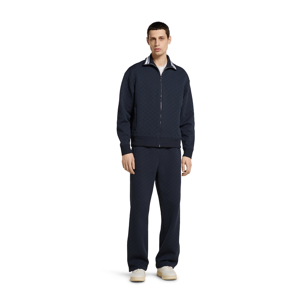 GG technical jersey zip jacket in navy | GUCCI® PT