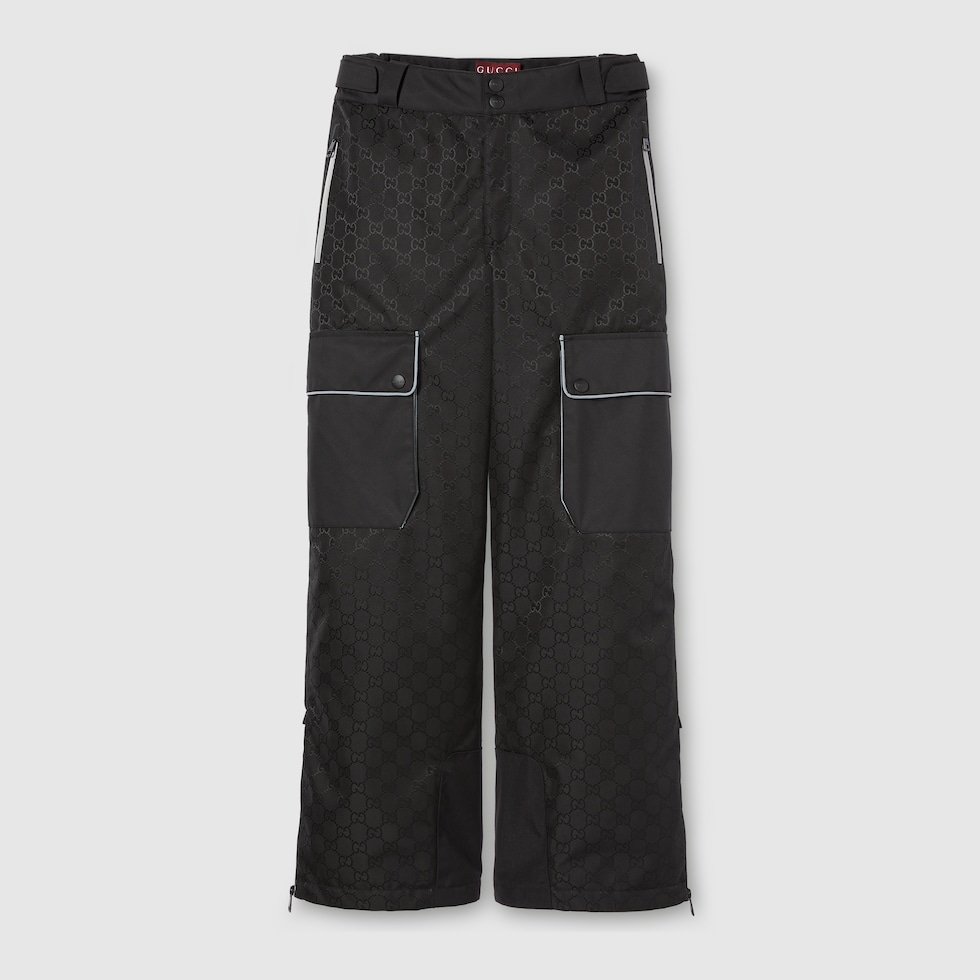 GG technical fabric jacquard pant in black | GUCCI® AT