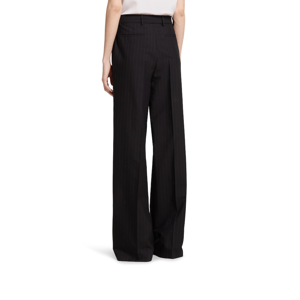 Pinstripe Gucci wool jacquard pants in black | GUCCI® US