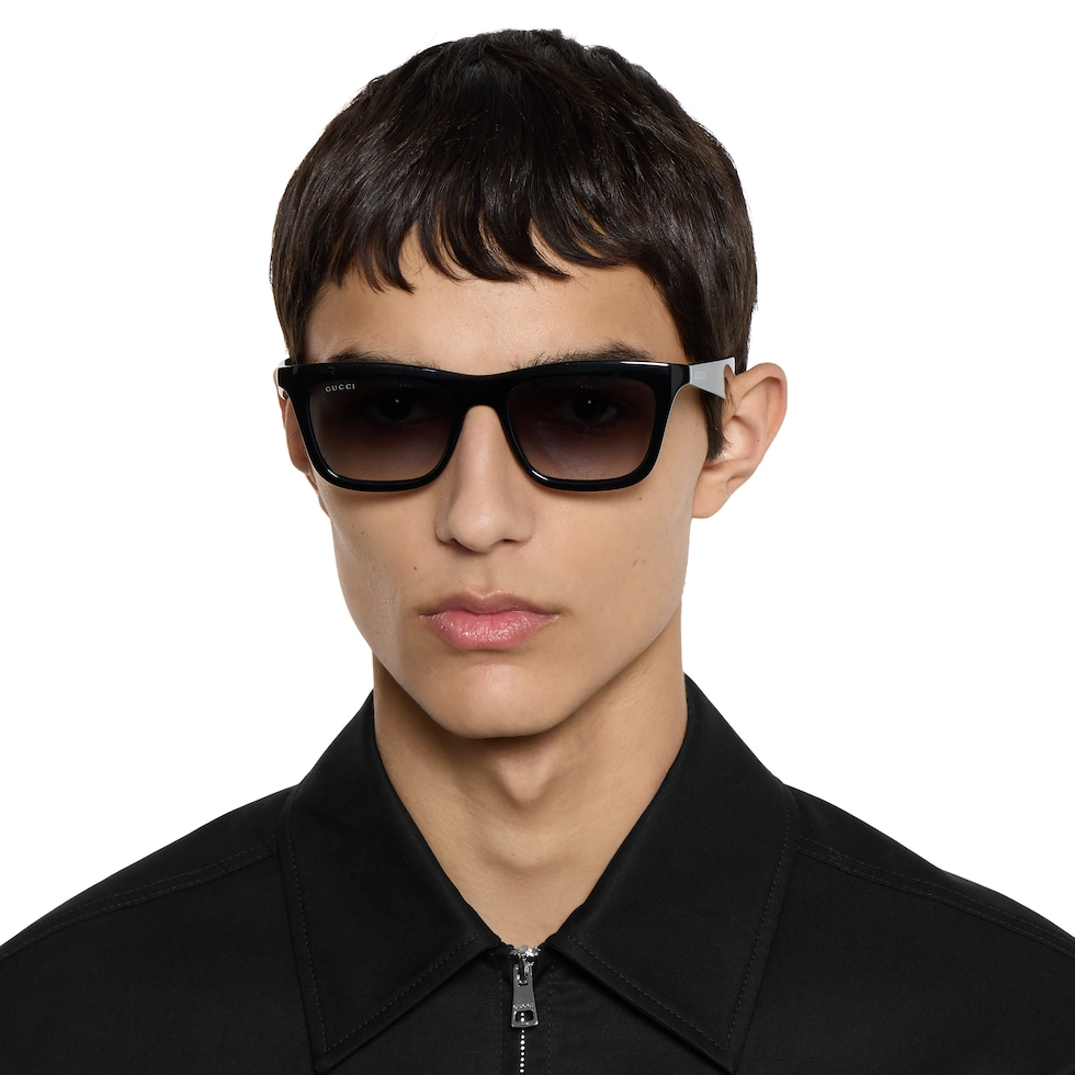 小物 Archive GUCCI sunglasses black Rectangular frame sunglasses in black | GUCCI® US