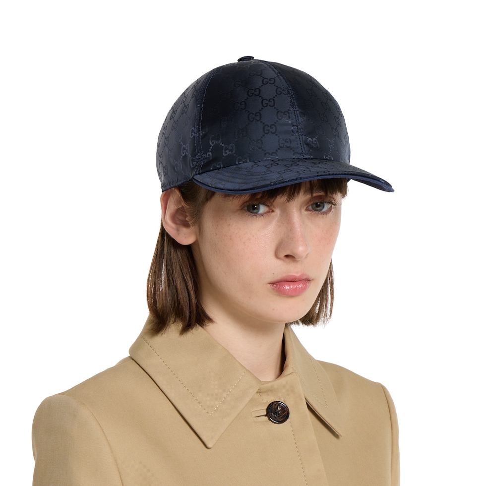 GGナイロン ベースボールキャップ ・ダークブルー | GUCCI公式